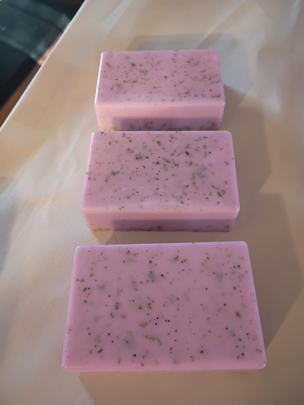Handcrafted Lavender Herb Bar Soap - Pink